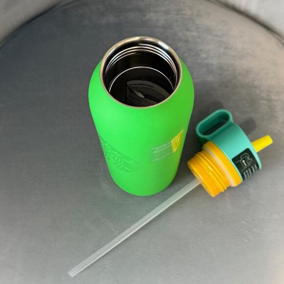 Starbucks Green Stainless Steel Vacuum Insulated Water Bottle with Straw, 32 Oz - Picture 6 of 7